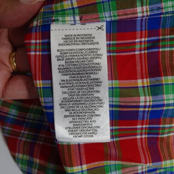 Polo Ralph Lauren Men Classic Fit Red Plaid Button Down Shirt XL 17.5 Christmas - Picture 7 of 13